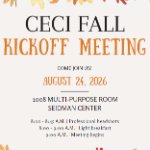 CECI Fall Kickoff Meeting flyer on August 24, 2026
